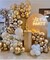 60PCS Metallic Champagne Gold Cream White Clear Balloon (Nude White Gold) 1 x 1 x 1 inches